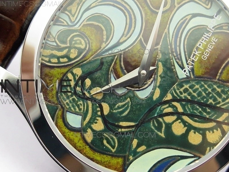 Classic 5077P-102 SS Case FLF Best Edition Real Enamel Dial 2 Brown Leather strap Cal.240