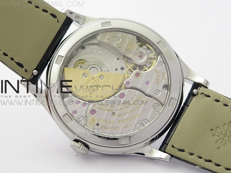 Classic 5077P-102 SS Case FLF Best Edition Real Enamel Dial 4 Black Leather strap Cal.240