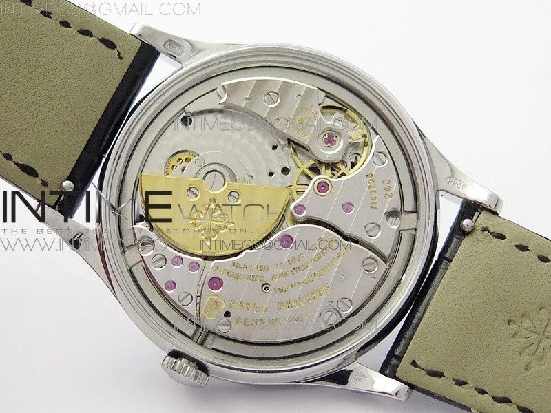 Classic 5077P-102 SS Case FLF Best Edition Real Enamel Dial 4 Black Leather strap Cal.240