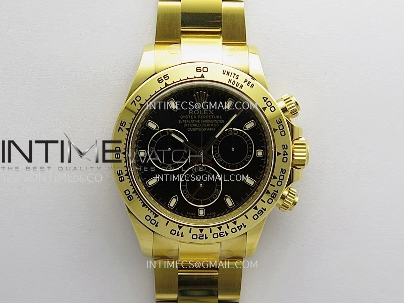 Daytona 116508 904L YG VF 1:1 Best Edition Black Dial Stick Marker On 904L YG Bracelet DD4130