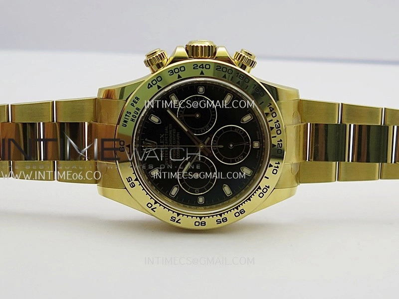 Daytona 116508 904L YG VF 1:1 Best Edition Black Dial Stick Marker On 904L YG Bracelet DD4130