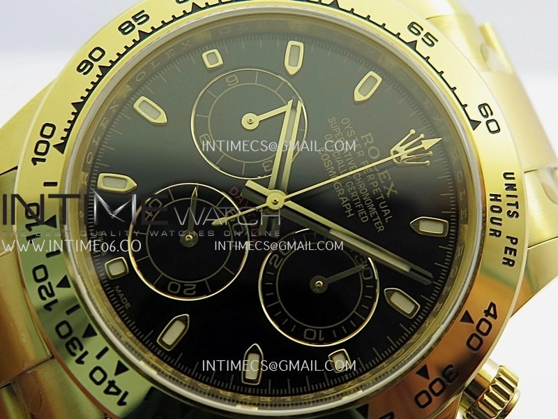 Daytona 116508 904L YG VF 1:1 Best Edition Black Dial Stick Marker On 904L YG Bracelet DD4130