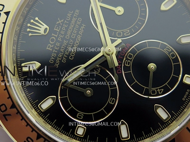 Daytona 116508 904L YG VF 1:1 Best Edition Black Dial Stick Marker On 904L YG Bracelet DD4130