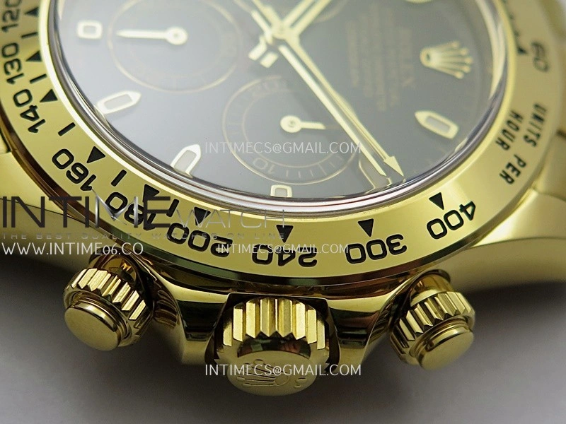 Daytona 116508 904L YG VF 1:1 Best Edition Black Dial Stick Marker On 904L YG Bracelet DD4130