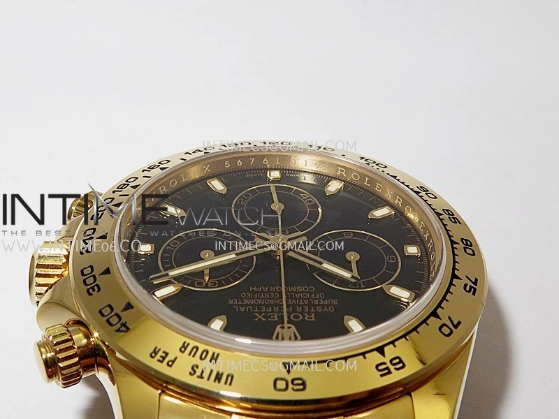 Daytona 116508 904L YG VF 1:1 Best Edition Black Dial Stick Marker On 904L YG Bracelet DD4130