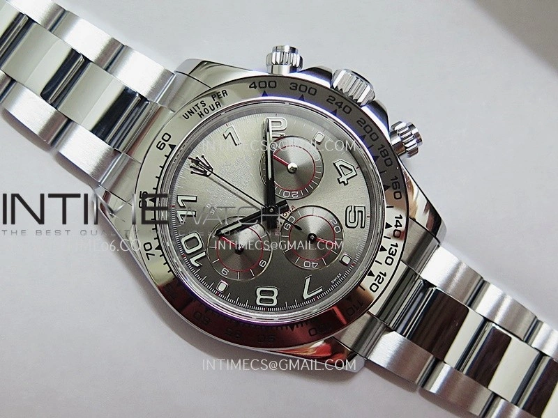 Daytona 116509 Gain Weight QF 1:1 Best Edition Gray Dial Numeral Marker On SS Bracelet SH4130