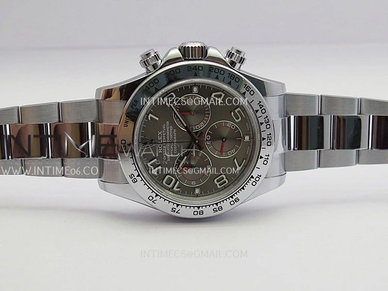 Daytona 116509 Gain Weight QF 1:1 Best Edition Gray Dial Numeral Marker On SS Bracelet SH4130