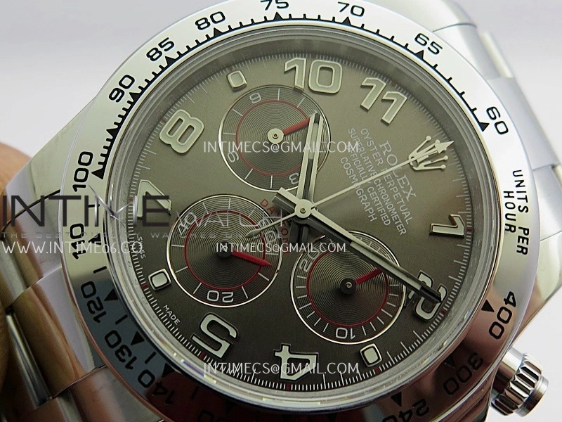 Daytona 116509 Gain Weight QF 1:1 Best Edition Gray Dial Numeral Marker On SS Bracelet SH4130