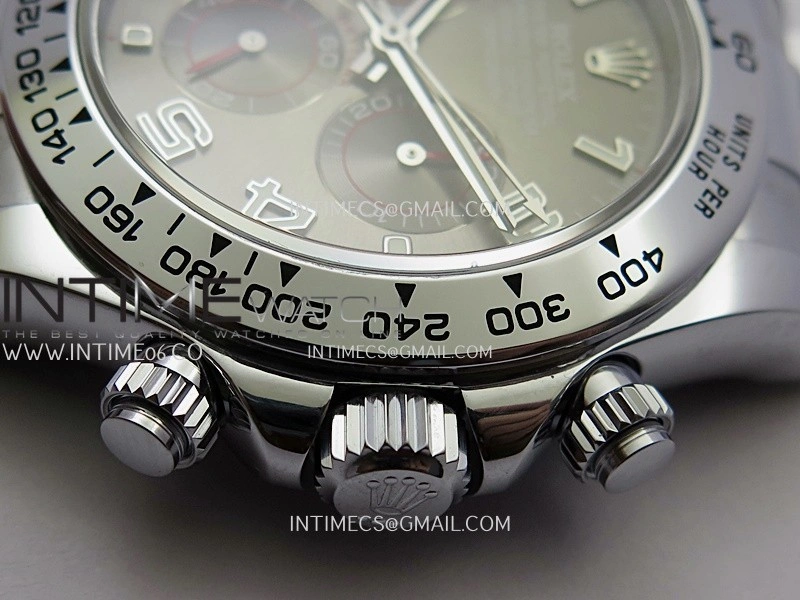 Daytona 116509 Gain Weight QF 1:1 Best Edition Gray Dial Numeral Marker On SS Bracelet SH4130