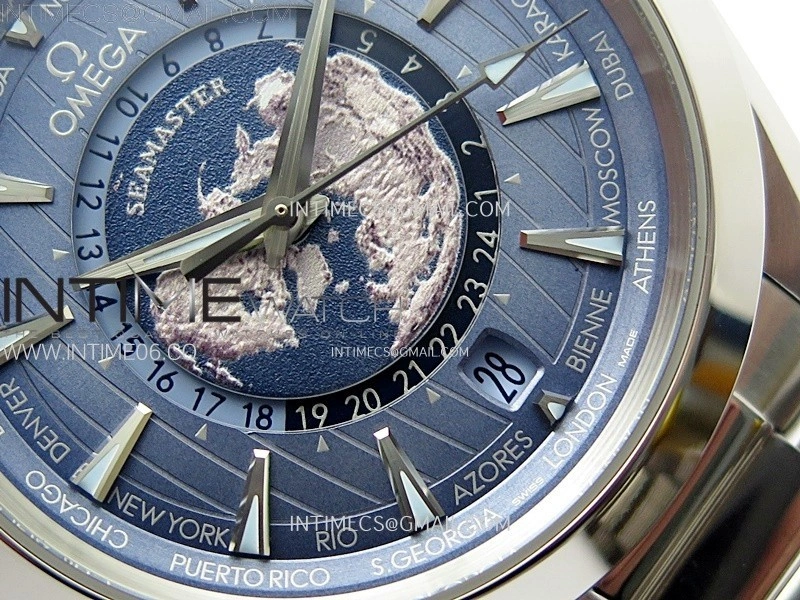 Aqua Terra 150M 43mm 24 VSF 1:1 Best Edition Summer Blue Dial on SS Bracelet A8938 Super Clone