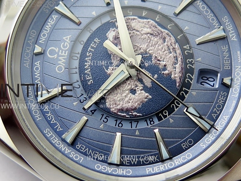 Aqua Terra 150M 43mm 24 VSF 1:1 Best Edition Summer Blue Dial on SS Bracelet A8938 Super Clone