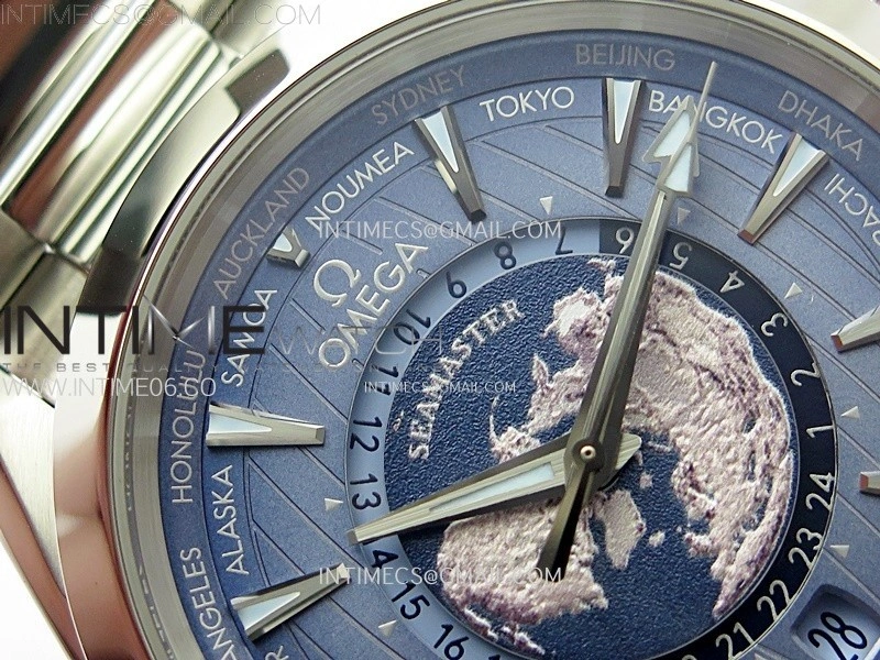 Aqua Terra 150M 43mm 24 VSF 1:1 Best Edition Summer Blue Dial on SS Bracelet A8938 Super Clone
