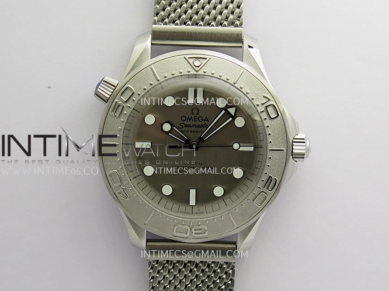 Seamaster 300M Diver 42mm SS ORF Best Edition Gray Dial On SS Mesh Bracelet Super Clone 8806