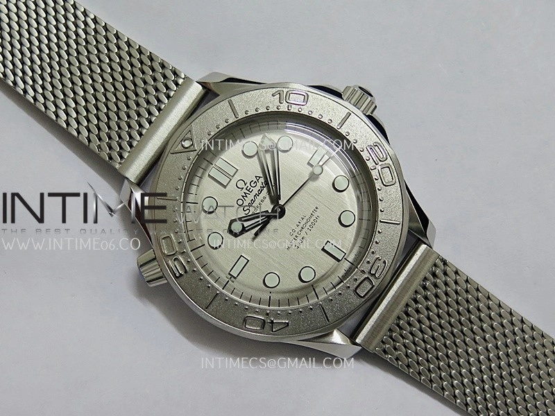 Seamaster 300M Diver 42mm SS ORF Best Edition Gray Dial On SS Mesh Bracelet Super Clone 8806
