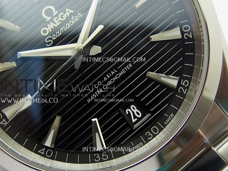 Aqua Terra 150M Master Chronometers N1F Best Edition Black Textured Dial on SS Bracelet A8900