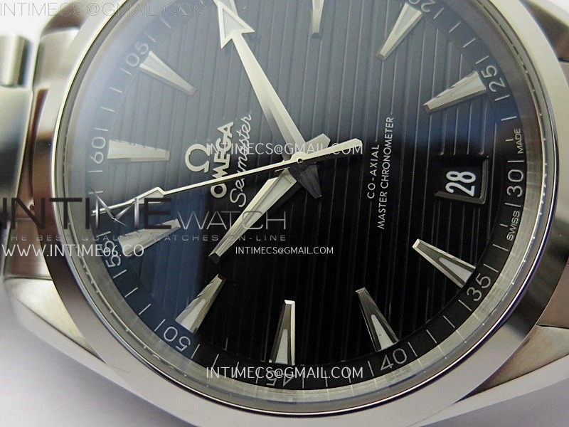 Aqua Terra 150M Master Chronometers N1F Best Edition Black Textured Dial on SS Bracelet A8900
