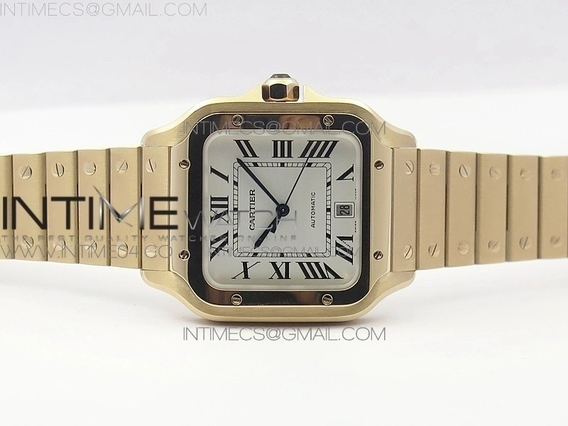 Santos de Cartier 40mm 2018 BVF 1:1 Best Edition RG White Dial on RG SmartLinks Bracelet MIYOTA 9015