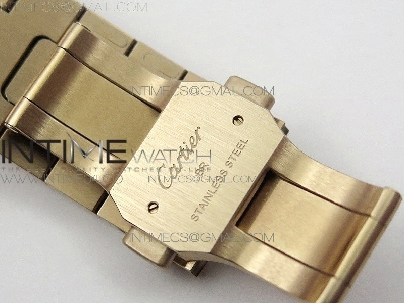 Santos de Cartier 40mm 2018 BVF 1:1 Best Edition RG White Dial on RG SmartLinks Bracelet MIYOTA 9015