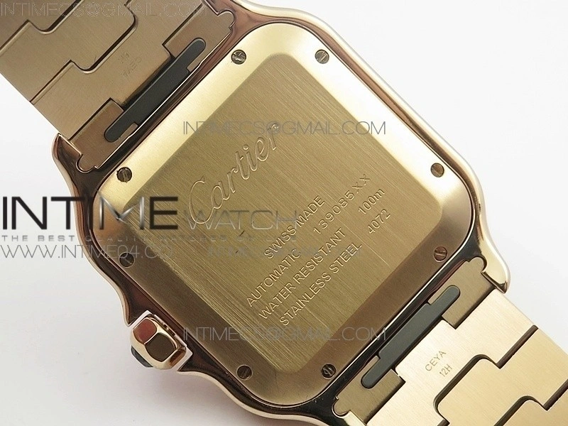 Santos de Cartier 40mm 2018 BVF 1:1 Best Edition RG White Dial on RG SmartLinks Bracelet MIYOTA 9015