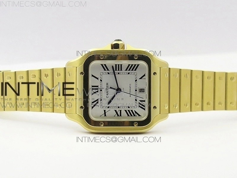 Santos de Cartier 40mm 2018 BVF 1:1 Best Edition YG White Dial on YG SmartLinks Bracelet MIYOTA 9015