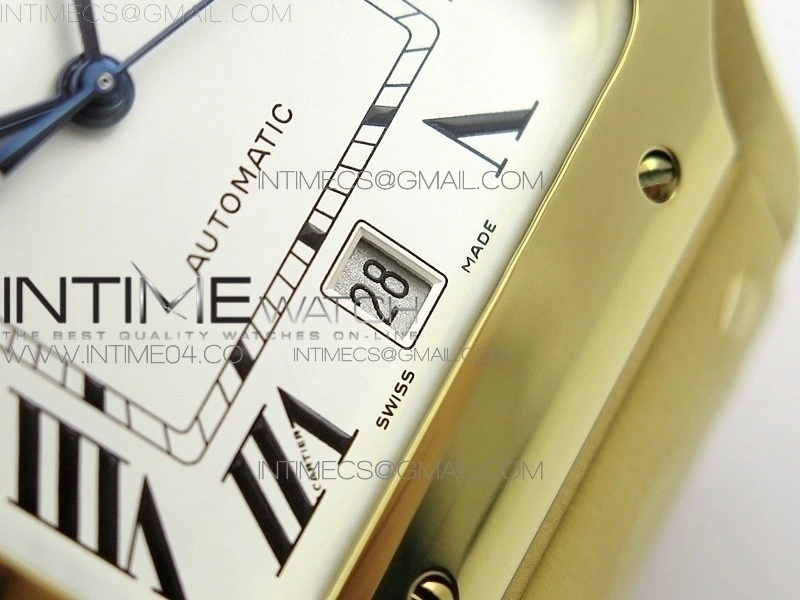 Santos de Cartier 40mm 2018 BVF 1:1 Best Edition YG White Dial on YG SmartLinks Bracelet MIYOTA 9015