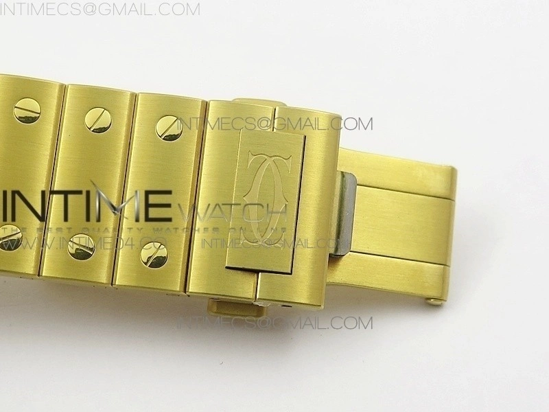Santos de Cartier 40mm 2018 BVF 1:1 Best Edition YG White Dial on YG SmartLinks Bracelet MIYOTA 9015