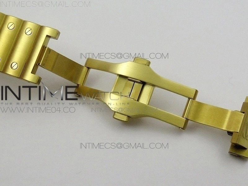 Santos de Cartier 40mm 2018 BVF 1:1 Best Edition YG White Dial on YG SmartLinks Bracelet MIYOTA 9015