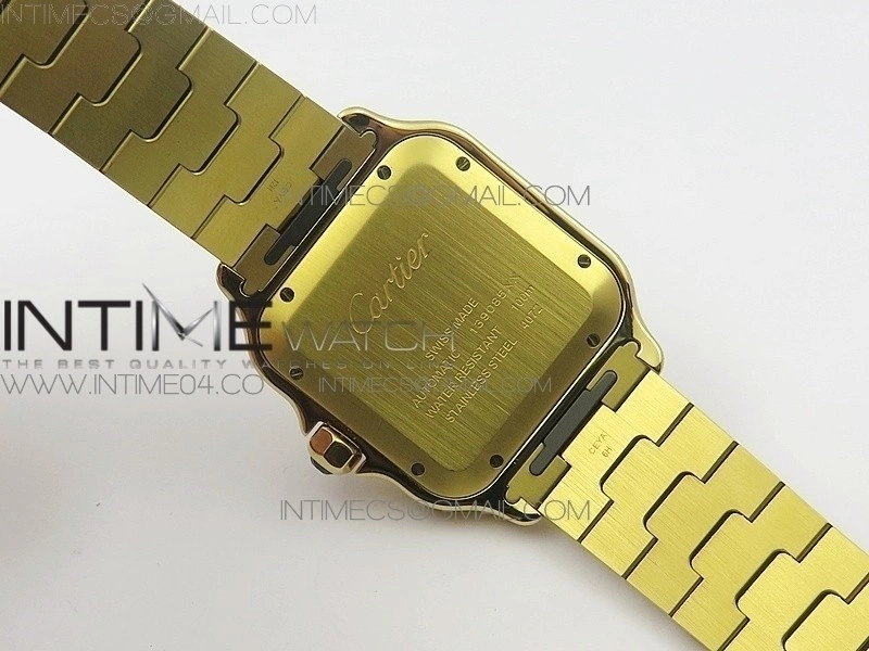 Santos de Cartier 40mm 2018 BVF 1:1 Best Edition YG White Dial on YG SmartLinks Bracelet MIYOTA 9015