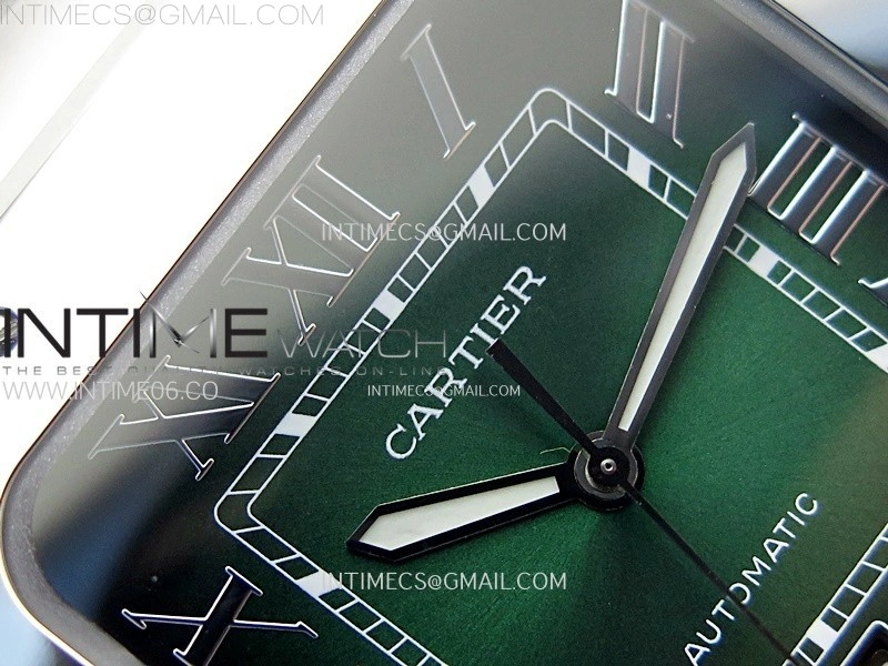 Santos de Cartier 40mm SS 2018 BVF 1:1 Best Edition Green Dial on SS SmartLinks Bracelet MIYOTA 9015