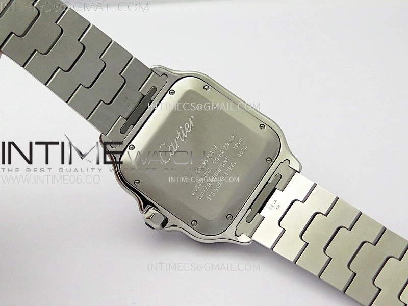 Santos de Cartier 40mm SS 2018 BVF 1:1 Best Edition Green Dial on SS SmartLinks Bracelet MIYOTA 9015