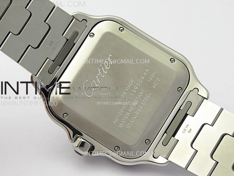 Santos de Cartier 40mm SS 2018 BVF 1:1 Best Edition Green Dial on SS SmartLinks Bracelet MIYOTA 9015