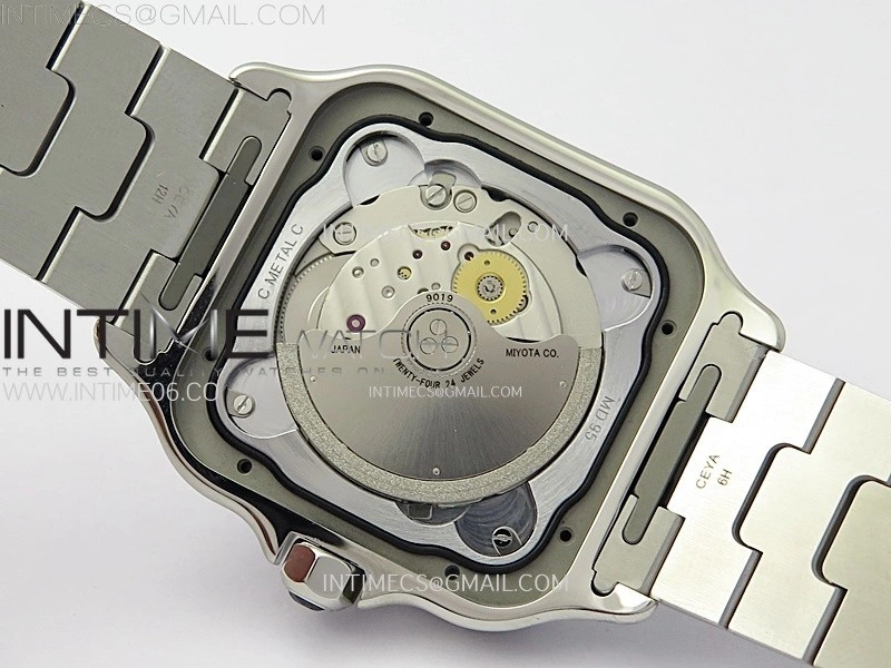 Santos de Cartier 40mm SS 2018 BVF 1:1 Best Edition Green Dial on SS SmartLinks Bracelet MIYOTA 9015