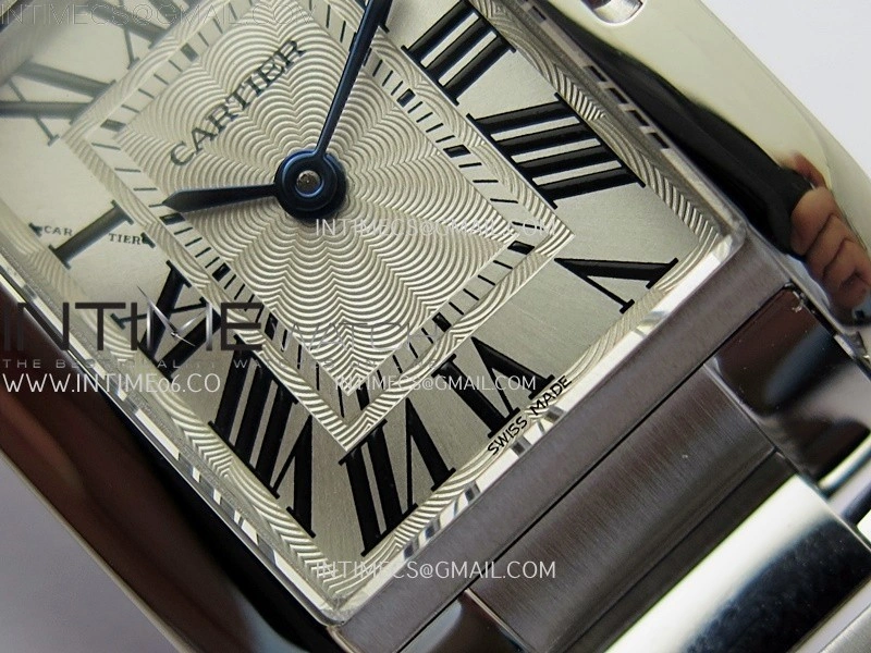 Tank Anglaise 30mm SS 8848F 1:1 Best Edition White Dial Roman Marker on SS Bracelet Ronda Quartz
