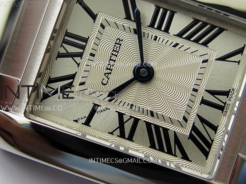 Tank Anglaise 30mm SS 8848F 1:1 Best Edition White Dial Roman Marker on SS Bracelet Ronda Quartz