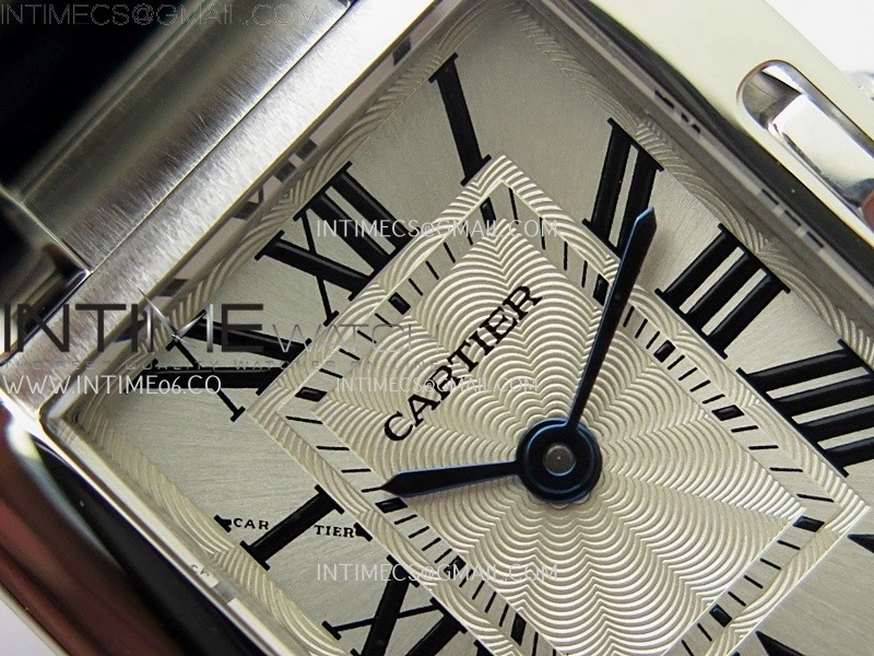 Tank Anglaise 30mm SS 8848F 1:1 Best Edition White Dial Roman Marker on SS Bracelet Ronda Quartz