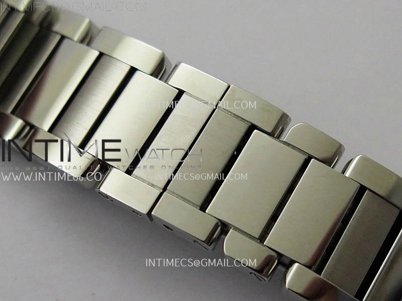 Tank Anglaise 30mm SS 8848F 1:1 Best Edition White Dial Roman Marker on SS Bracelet Ronda Quartz