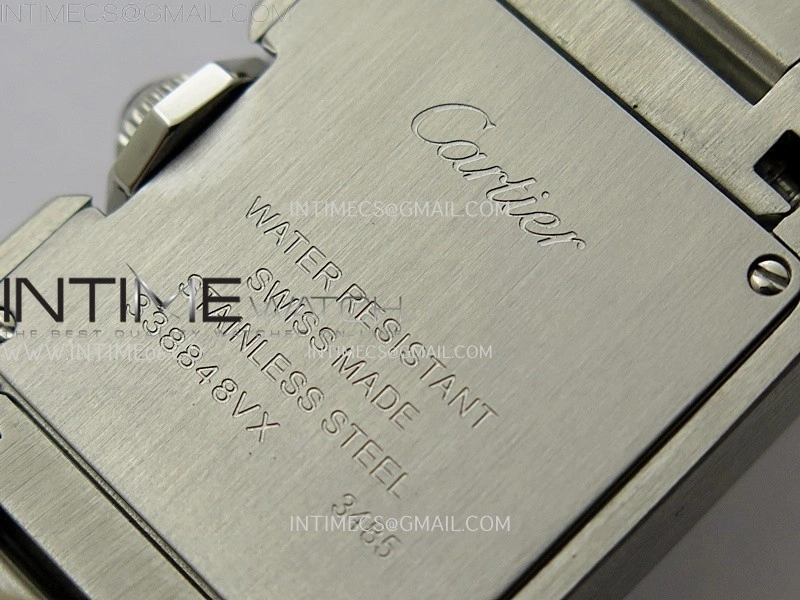 Tank Anglaise 30mm SS 8848F 1:1 Best Edition White Dial Roman Marker on SS Bracelet Ronda Quartz