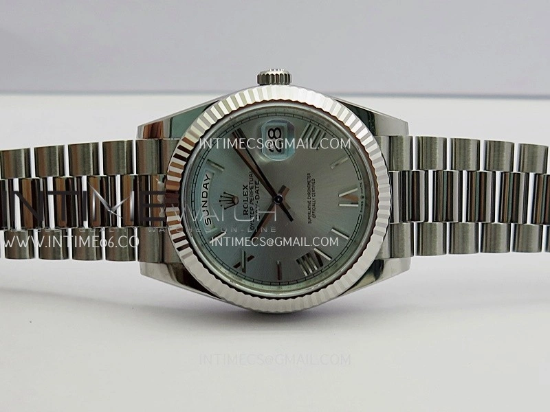 Day Date 228239 40mm VSF 1:1 Best Edition Ice Blue Dial Roman Markers On President Bracelet DD3255