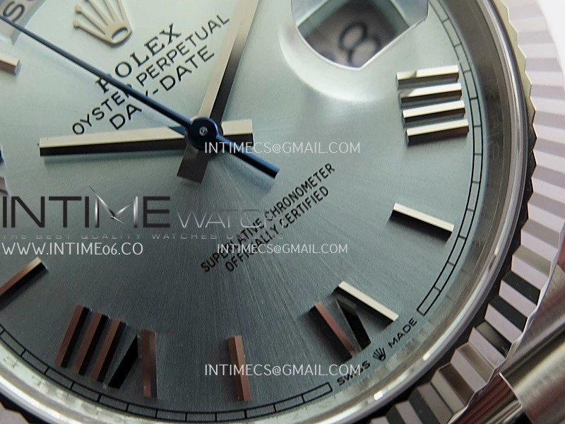 Day Date 228239 40mm VSF 1:1 Best Edition Ice Blue Dial Roman Markers On President Bracelet DD3255