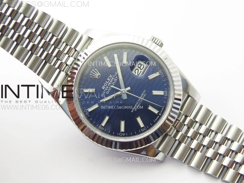 DateJust 41 126334 904L SS VSF 1:1 Best Edition Blue Fluted Dial on Jubilee Bracelet VS3235