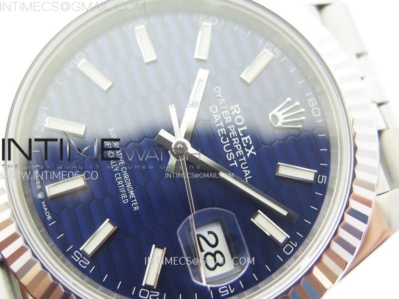 DateJust 41 126334 904L SS VSF 1:1 Best Edition Blue Fluted Dial on Jubilee Bracelet VS3235