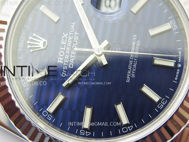 DateJust 41 126334 904L SS VSF 1:1 Best Edition Blue Fluted Dial on Jubilee Bracelet VS3235