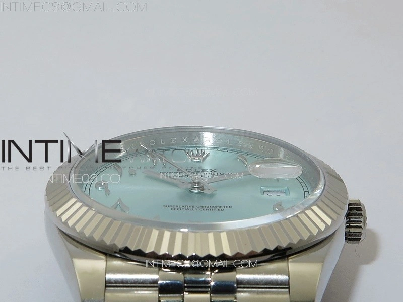 DateJust 41 126334 SS GMF 1:1 Best Edition Ice Blue Dial Arabic Markers on Jubilee Bracelet
