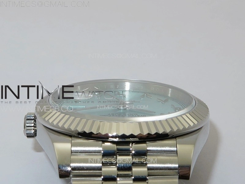 DateJust 41 126334 SS GMF 1:1 Best Edition Ice Blue Dial Arabic Markers on Jubilee Bracelet
