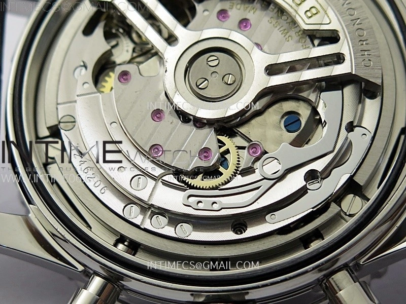 Navitimer B01 43mm SS B50 Best Edition Black Dial White Subdial On Black Leather Strap A7750