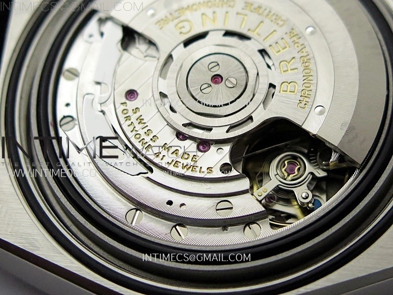 Chronomat B01 44mm SS BLSF 1:1 Best Edition Yellow Dial on Black Rubber Strap A7750 to Cal.01