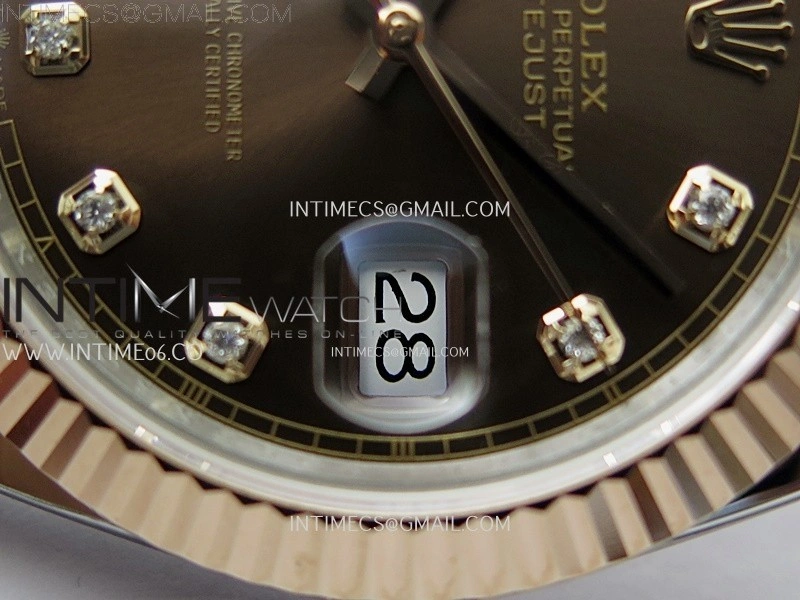 DateJust 41mm 126331 904 SS RG AR+F 1:1 Brown Dial Diamonds Markers On SS RG Jubilee Bracelet DD3235 V2