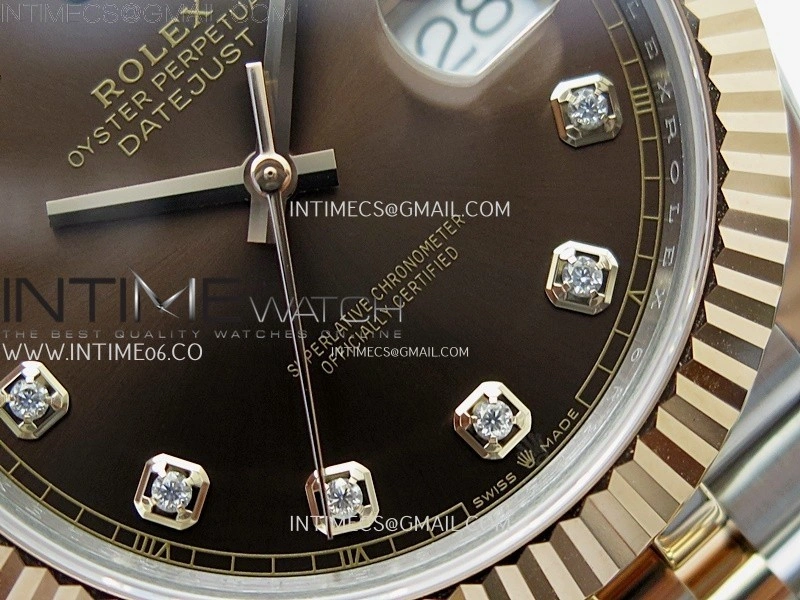 DateJust 41mm 126331 904 SS RG AR+F 1:1 Brown Dial Diamonds Markers On SS RG Jubilee Bracelet DD3235 V2