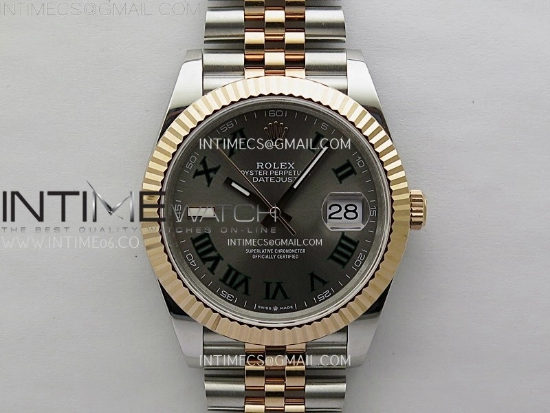 DateJust 126331 904L SS RG JDF 1:1 Best Edition Gray Dial Roman Markers on Jubilee SS RG Bracelet