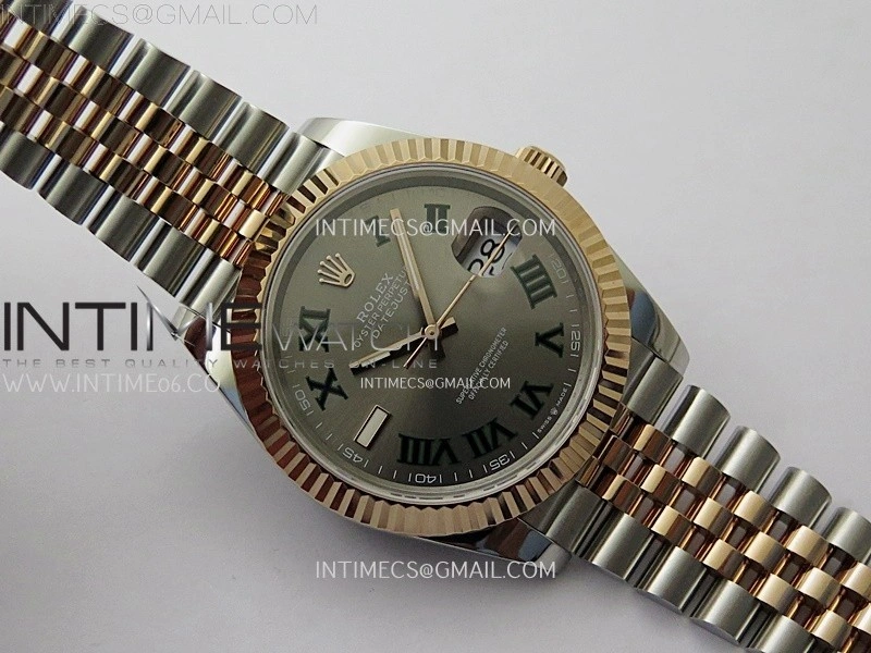 DateJust 126331 904L SS RG JDF 1:1 Best Edition Gray Dial Roman Markers on Jubilee SS RG Bracelet